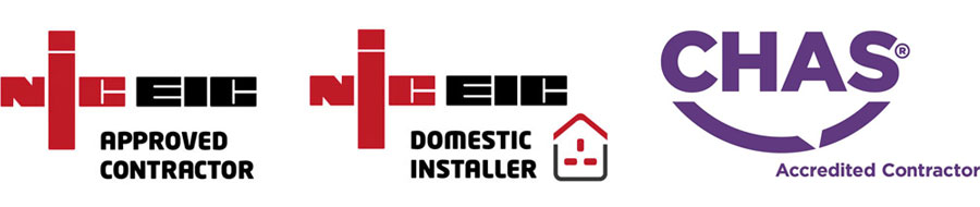 NICEIC Approved Contractor, NICEIC Domestic Installer, CHAS Accredited Contractor
