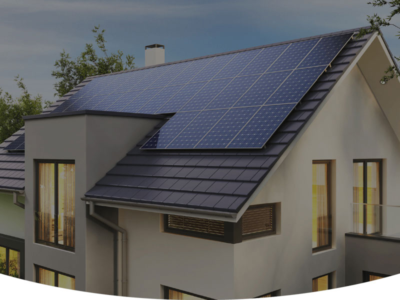 Solar panels on house in Wrexham